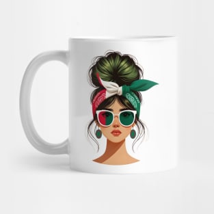 Mexican Girl with Messy Bun Mug